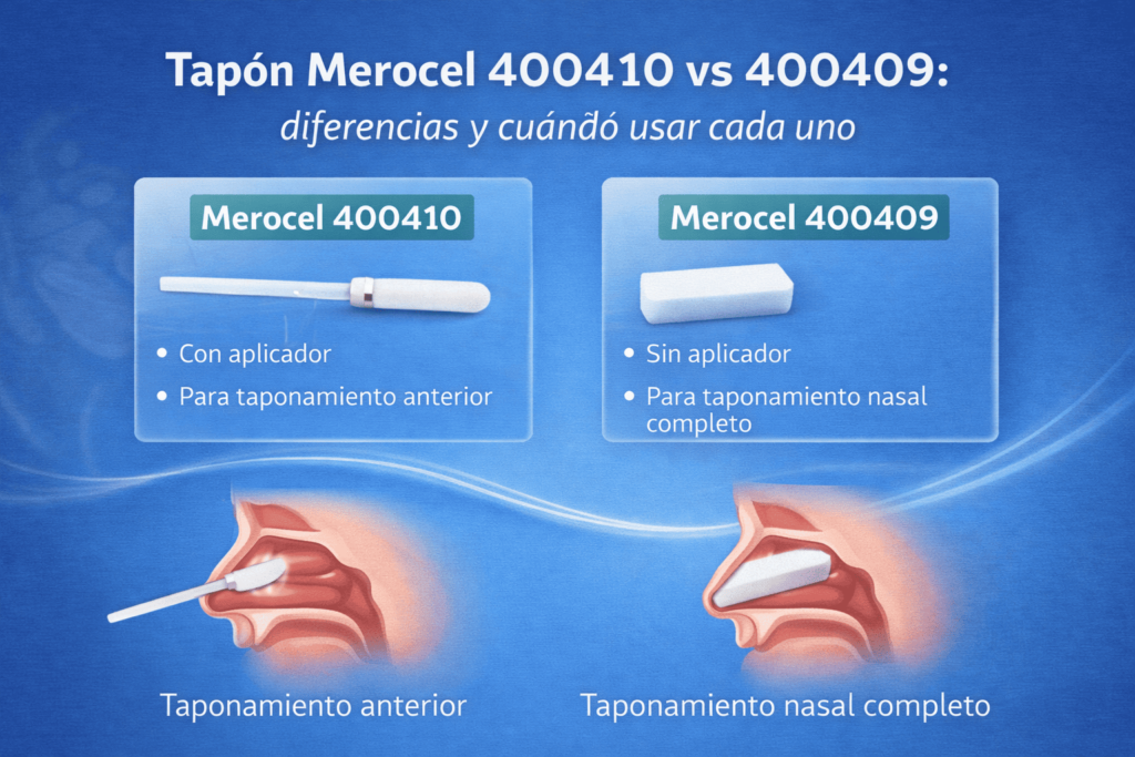 Tapón Merocel 400410 vs 400409: diferencias y cuándo usar cada uno
