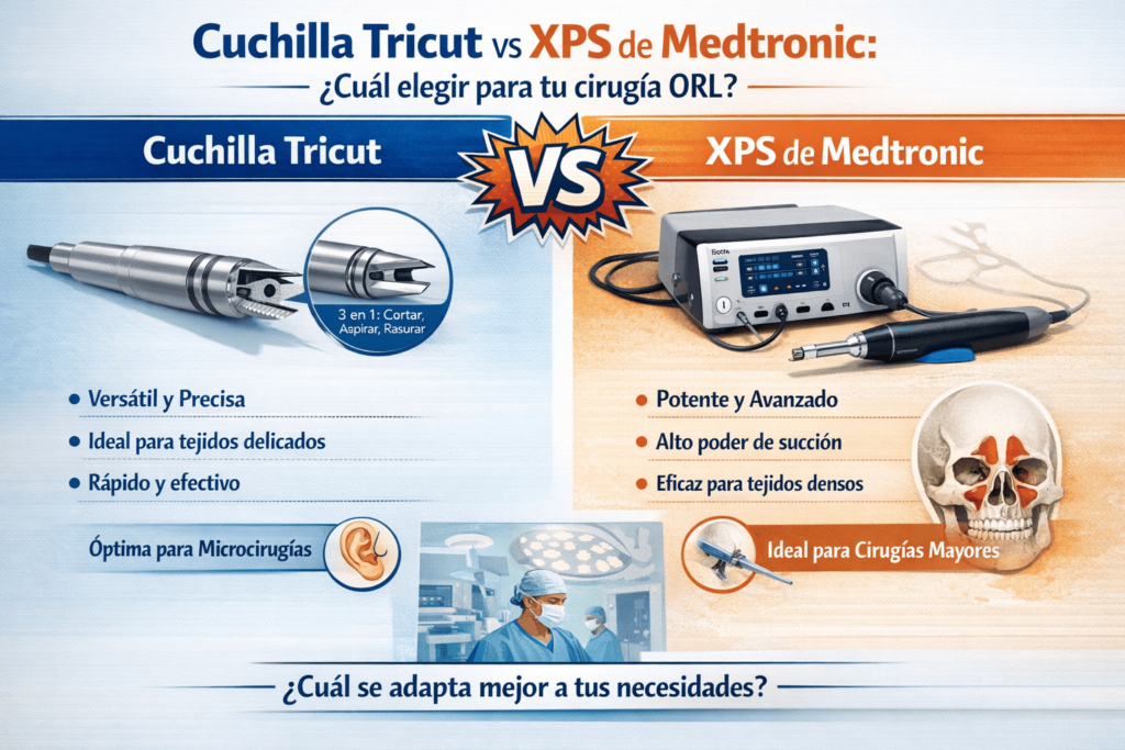 Cuchilla Tricut vs XPS de Medtronic: ¿cuál elegir para tu cirugía ORL?