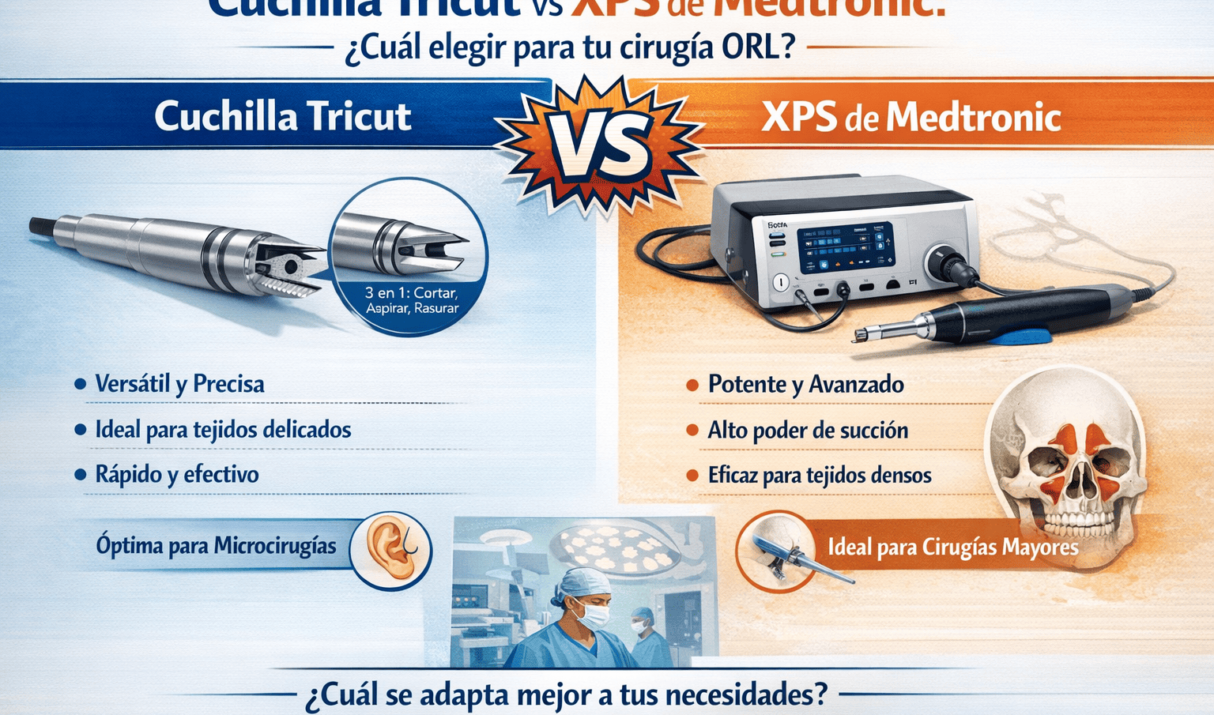 Cuchilla Tricut vs XPS de Medtronic: ¿cuál elegir para tu cirugía ORL?