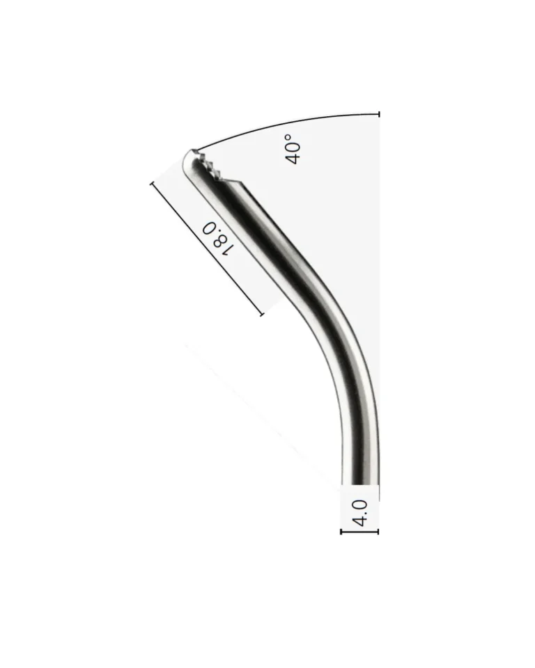 Cuchilla angulada 40° para microdebrider